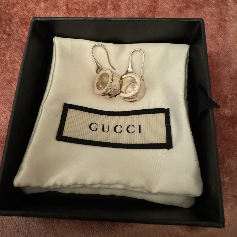 Gucci silver hoops
